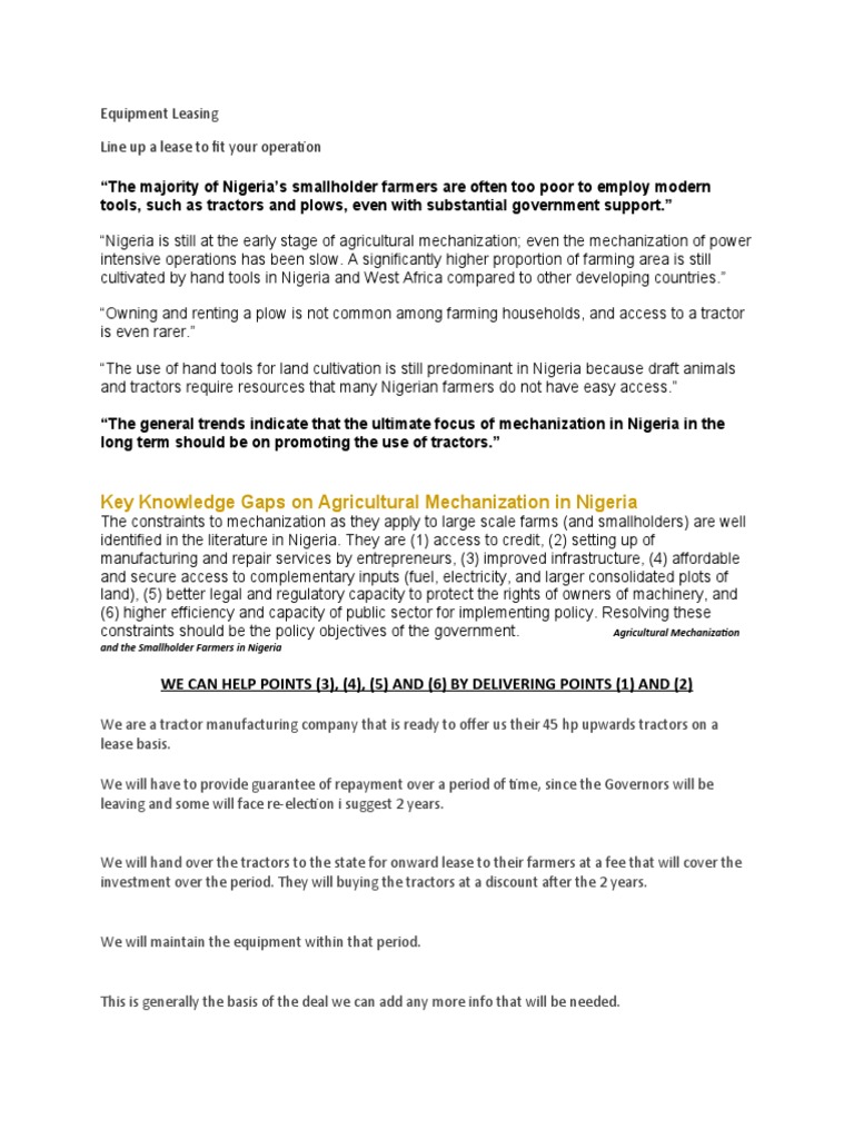 Equipment Leasing Line Up A Lease To Fit Your Operation Key Knowledge