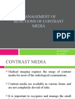 Management of Reactions of Contrast Media: Raj Kumar.S Bsc. (A.H.S)