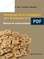 Olaz y Medrano (2014) Metodología de La Investigación para Estudiantes de Psicología, Manual de Entrenamiento Y Práctica