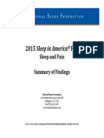 2015 Sleep in America Poll: Sleep and Pain Summary of Findings