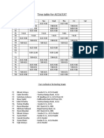 New Time Table