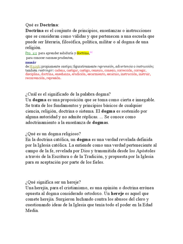 Cual Es El Significado De La Palabra Dogma Dogma Herejia