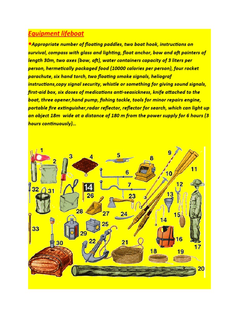 Equipment Lifeboat PDF