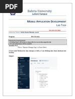 Bahria University: Obile Pplication Evelopment