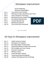 20 Keys To Workplace Improvement: Source: Iwao Kobayashi