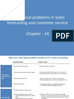 Sales Forecasting and Customer Service Problems