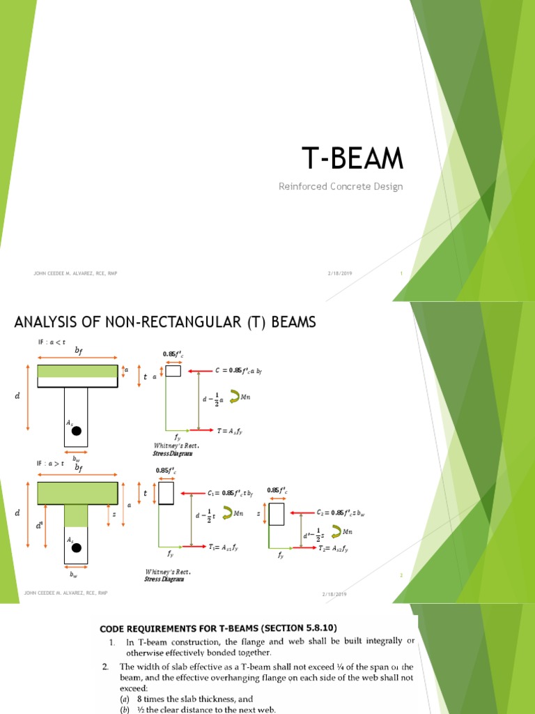 T-Beam Design and Reinforcement Analysis | PDF | Economic Sectors ...