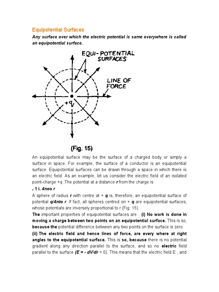Equipotential Surfaces | PDF | Electric Field | Sphere