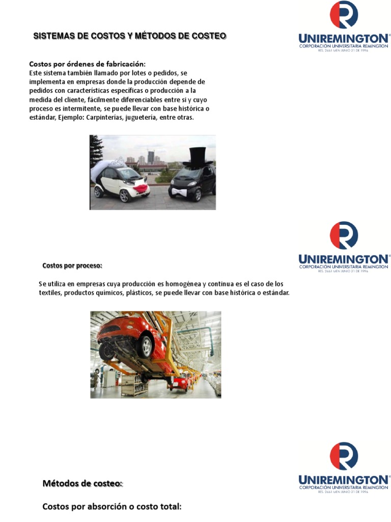 Sistemas de Costeo y Metodos de Costeo | PDF | Costo | Producción y ...