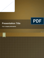 Presentation Title: Your Company Information