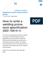 How To Write A Welding Procedure Specification (WPS) PDF