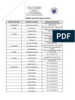 List of Students Without Form 137/Sf10: Grade & Section Name of Student Originating School