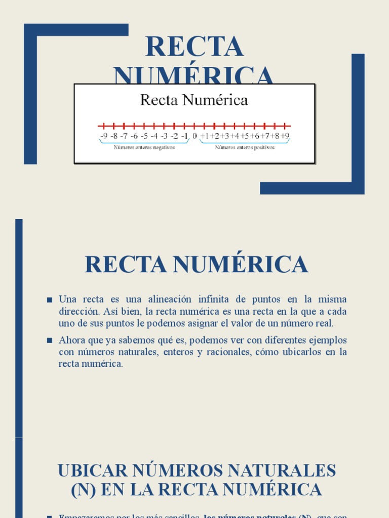 N 1 En Una Recta Numérica