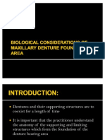 Biological Considerations of Maxillary Denture Foundation Area