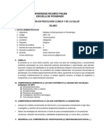 Sílabo Por Competencias - Modelos Contemporáneos en Psicoterapia