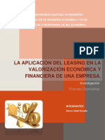 La Aplicación Del Leasing en La Valoración Económica y Financiera de Una Empresa Antony Callalli Quicaña