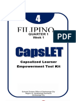 CAPSLET-FILIPINO Subject