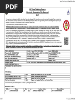 Irctcs E-Ticketing Service Electronic Reservation Slip (Personal User)