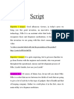 Script: A Video Is Inserted Which Will Start The Presentation of The Product