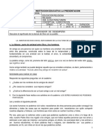 Guia de Religion de Segundo Segundo Periodo La Amistad de Dios Con El Ser Humano