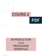 EDI 414 Cours 2 Introduction La Pédagogie Générale PDF