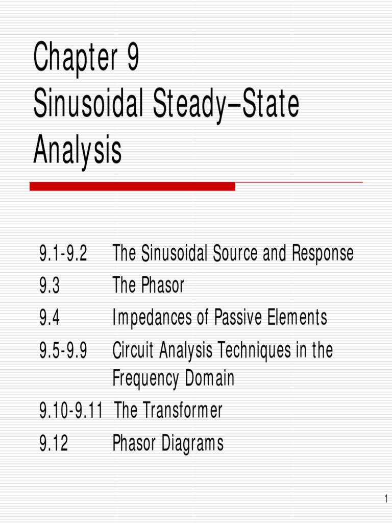 Sinusoidal Steady-State Circuit Analysis | PDF | Electrical Impedance ...