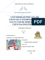 Universidad Peruana de Ciencias E Informaticas Facultad de Derecho Y Ciencias Politicas