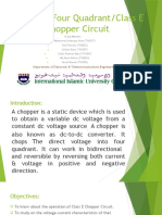 Study On Four Quadrant/Class E Chopper Circuit: Department of Electronic & Telecommunications Engineering