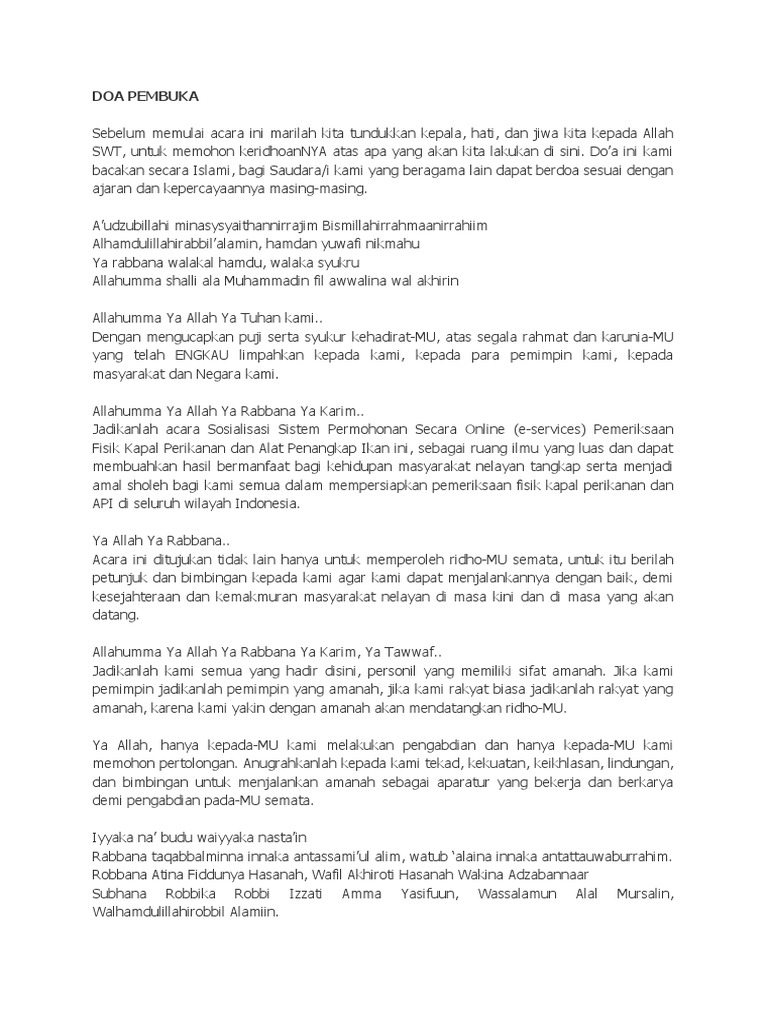 Doa Pembuka