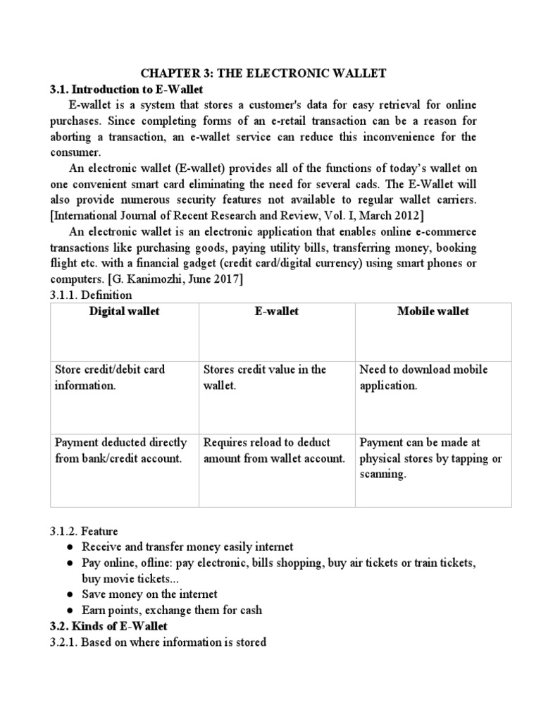 Chapter 3 The Electronic Wallet 3.1. Introduction To EWallet PDF