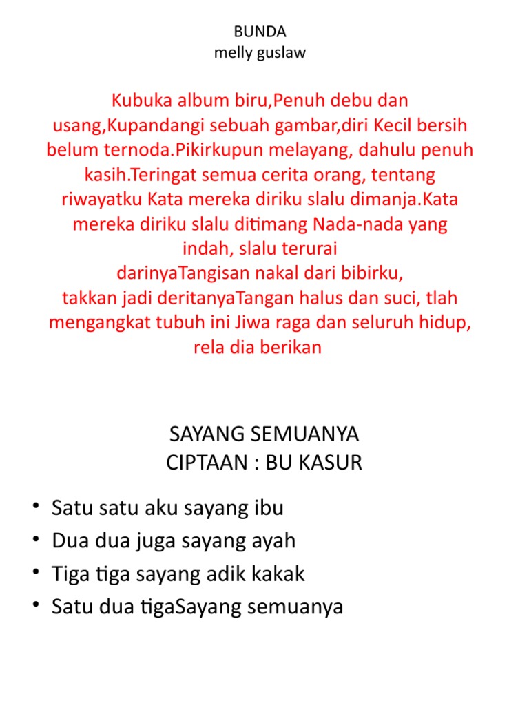 Lirik Lagu Anak-Anak Populer | PDF | Seni