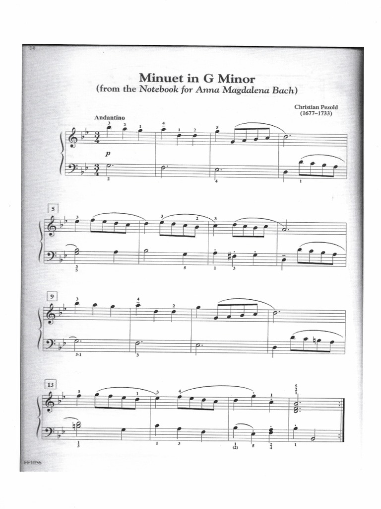Bach - Minueto em Sol Menor | PDF