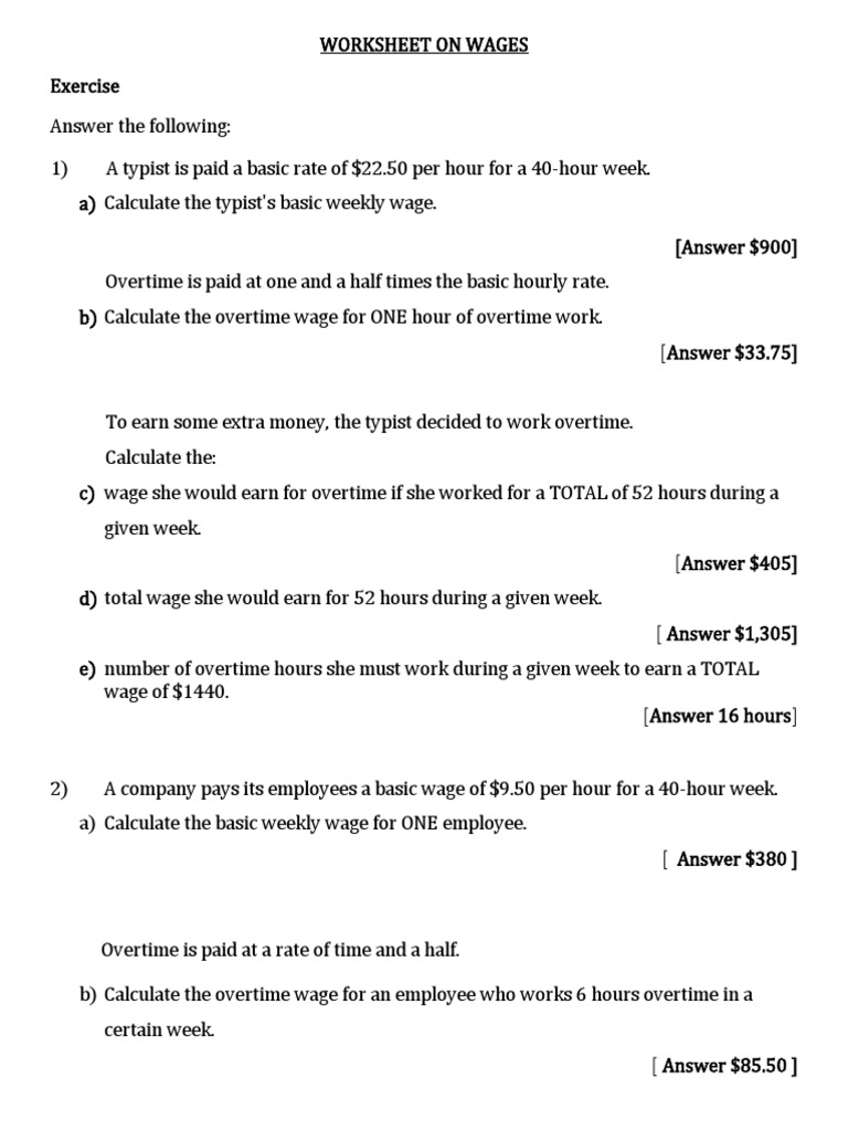 worksheet-on-wages-pdf-overtime-working-time