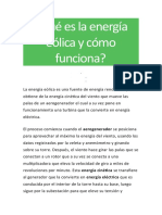 Qué es la energía eólica y cómo funciona