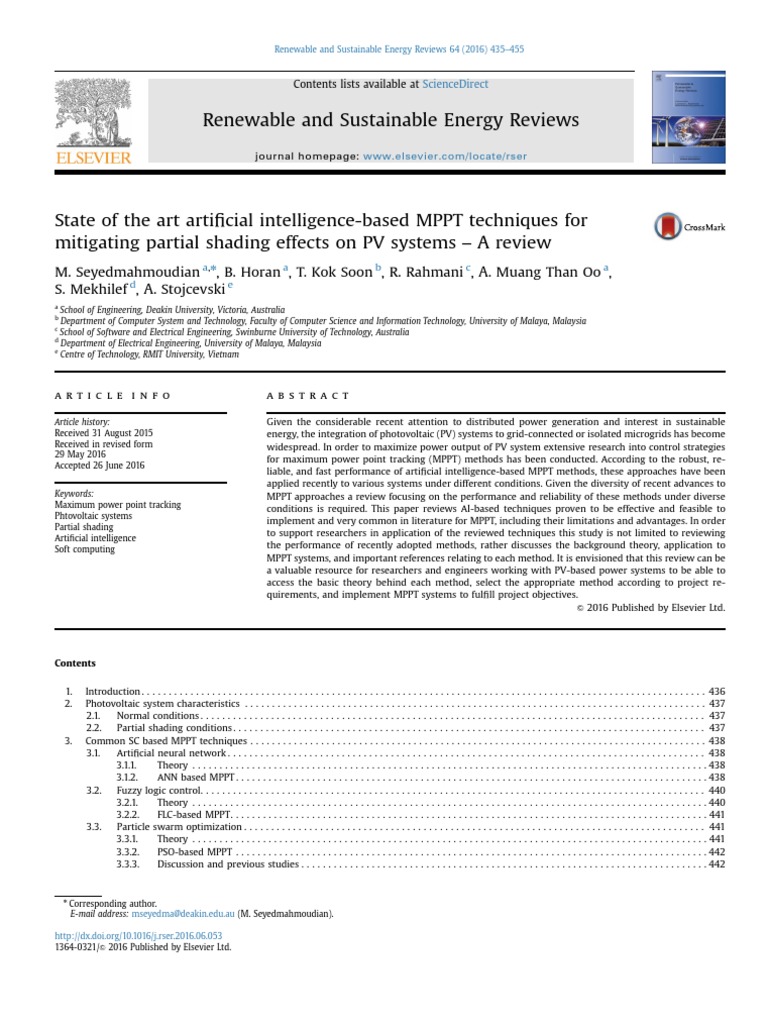 Renewable and Sustainable Energy Reviews | PDF | Photovoltaics ...