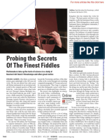 Probing the Secrets of the Finest Fiddles