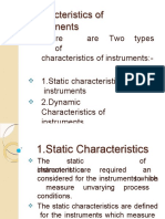 Characteristics of Instruments