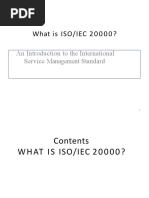 What I S ISO/IEC 2 0 0 0 0 ?: An Introduction To The International Service Management Standard