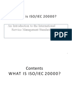 What I S ISO/IEC 2 0 0 0 0 ?: An Introduction To The International Service Management Standard