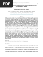 Evaluating Stress Impact of Working From Home During Covid-19 Pandemic Self - Quarantine Period in Indonesia