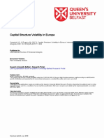 Capital Structure Volatility in Europe: Link To Publication Record in Queen's University Belfast Research Portal