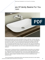 Different Types of Vanity Basins For You To Choose From