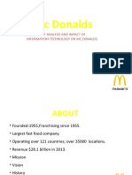 MC Donalds SWOT ANALYSIS AND IMPACT OF INFORMATION TECHNOLOGY