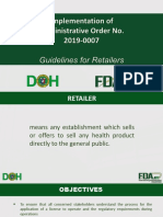 Guidelines For Retailers