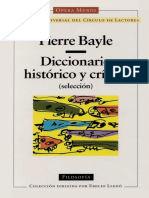 324174223 Bayle Pierre Diccionario Historico y Critico Seleccion PDF