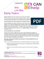 Vocabulary Learning in The Early Years August 2016 PDF