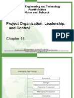 Project Organization, Leadership, and Control: Managing Engineering and Technology Morse and Babcock