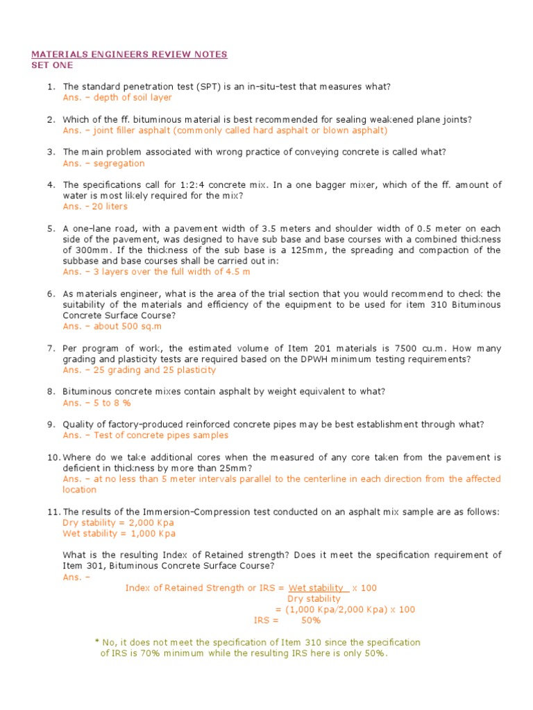 130 Questions in Materials Engineer Exam PDF | PDF