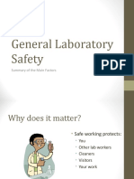 General Laboratory Safety: Summary of The Main Factors