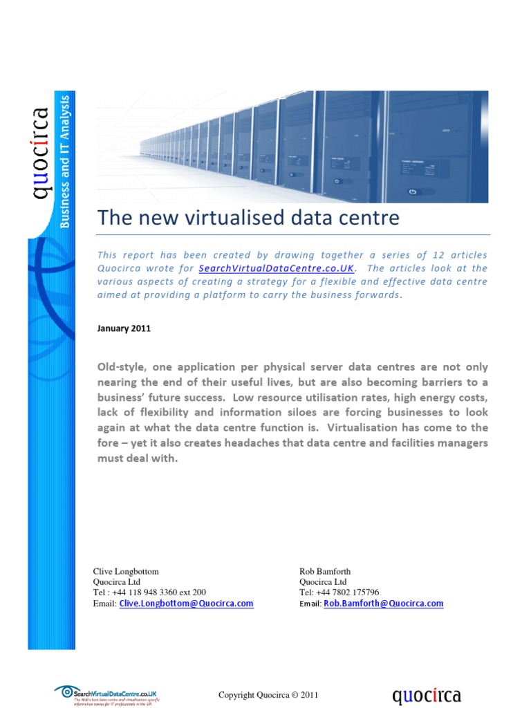 The New Virtual Data Centre | PDF | Data Center | Virtualization